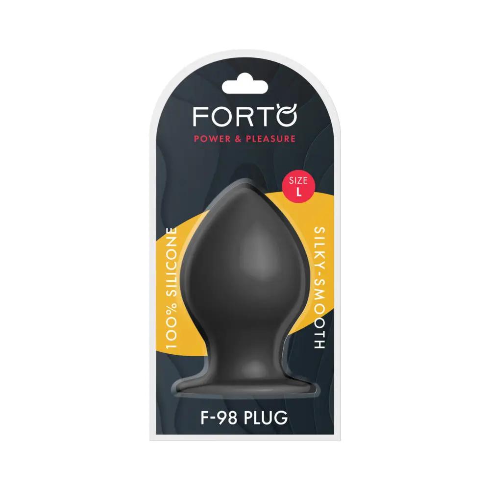 Forto F-98 Cone Silicone Anal Plug Large Black by Forto