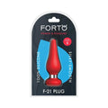 Forto F-21 Tear Drop Silicone Anal Plug Small Red by Forto
