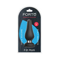 Forto F-21 Tear Drop Silicone Anal Plug Medium Black by Forto