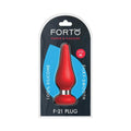 Forto F-21 Tear Drop Silicone Anal Plug Medium Red by Forto
