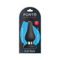 Forto F-21 Tear Drop Silicone Anal Plug Large Black by Forto
