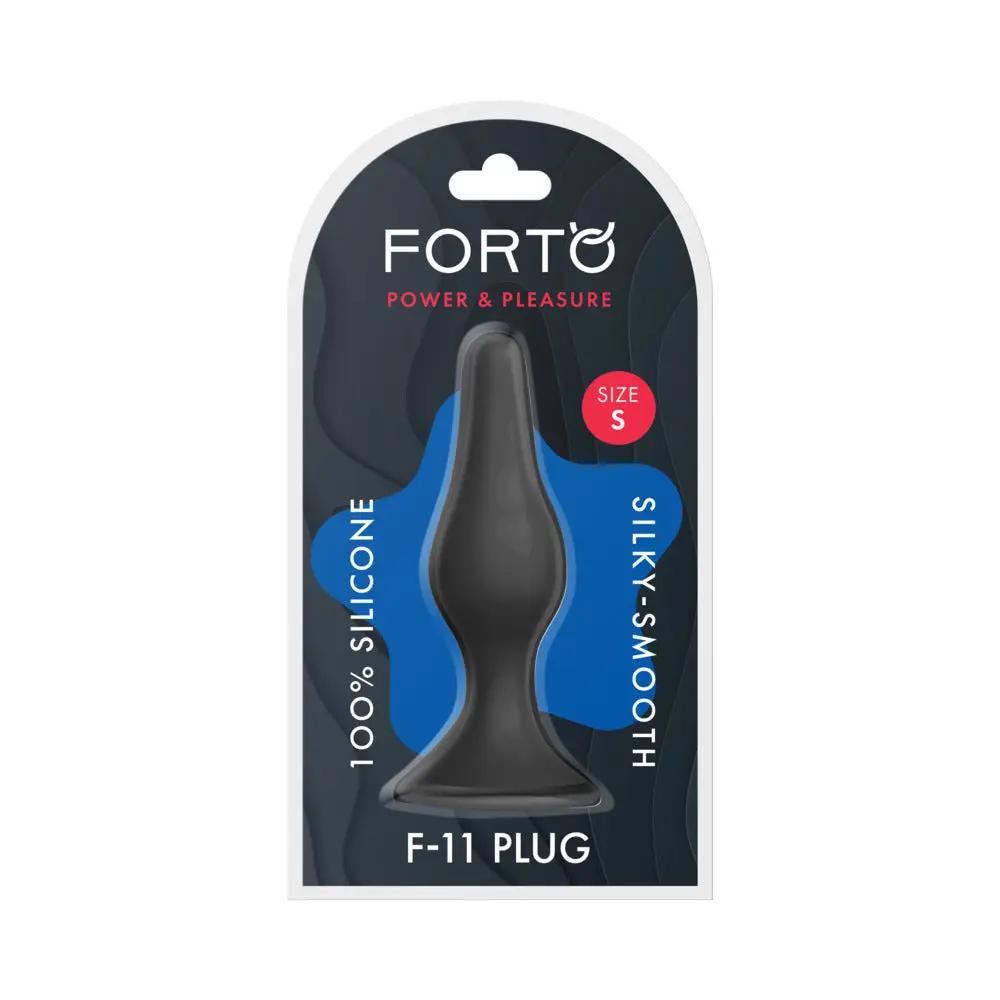 Forto F-11 Lungo Silicone Anal Plug Small Black by Forto