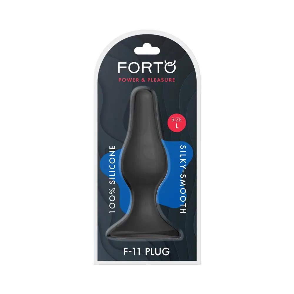 Forto F-11 Lungo Silicone Anal Plug Large Black by Forto