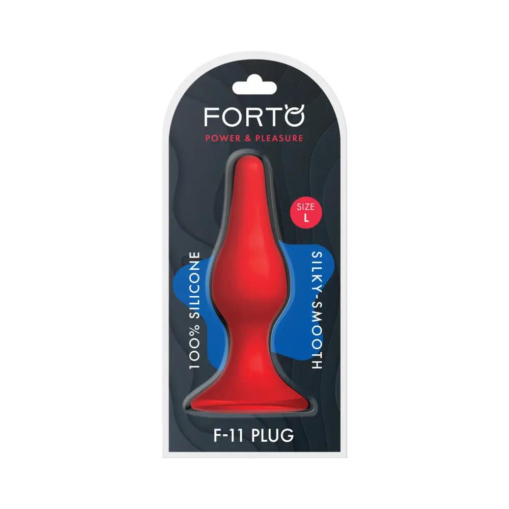 Forto F-11 Lungo Silicone Anal Plug Large Red by Forto