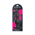 Forto F-52 Cone Beads Silicone Anal Plug Black by Forto