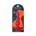 Forto F-42 Spiral Beads Silicone Anal Plug Red by Forto