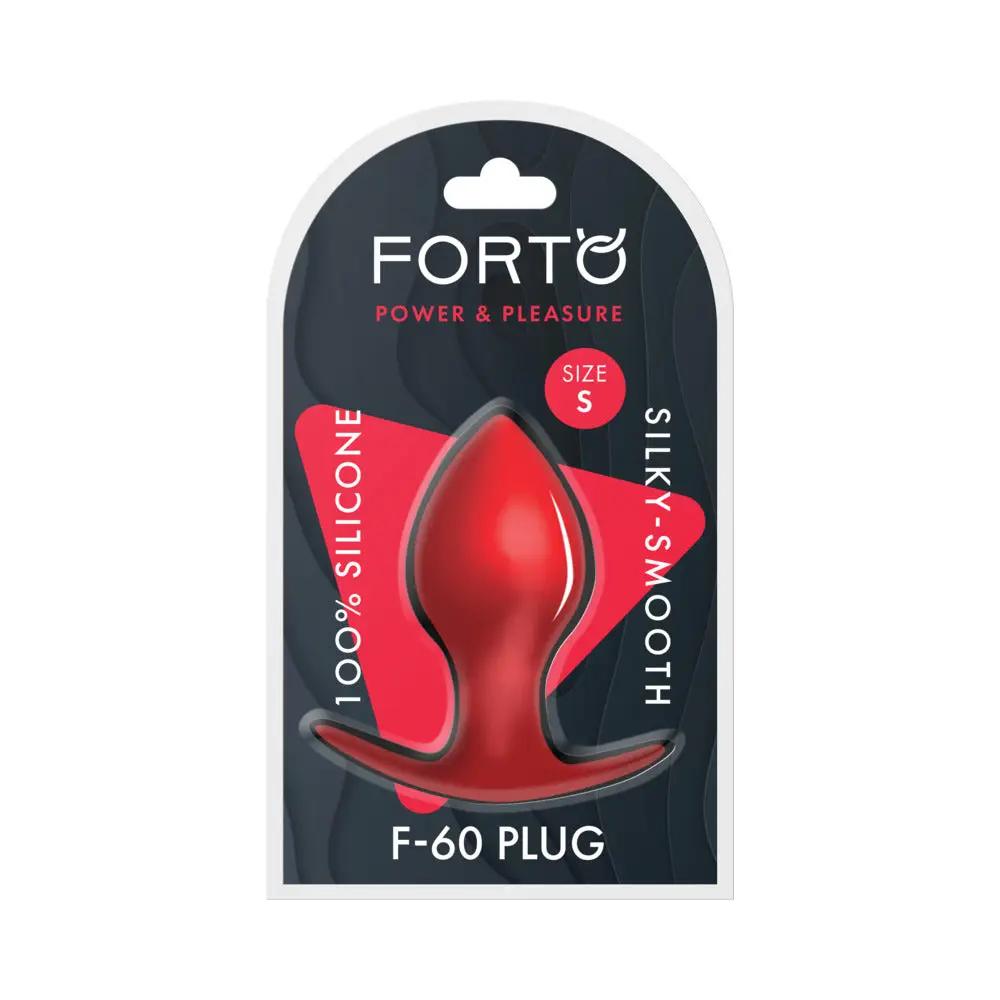 Forto F-60 Spade Silicone Anal Plug Small Red by Forto