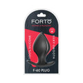 Forto F-60 Spade Silicone Anal Plug Medium Black by Forto