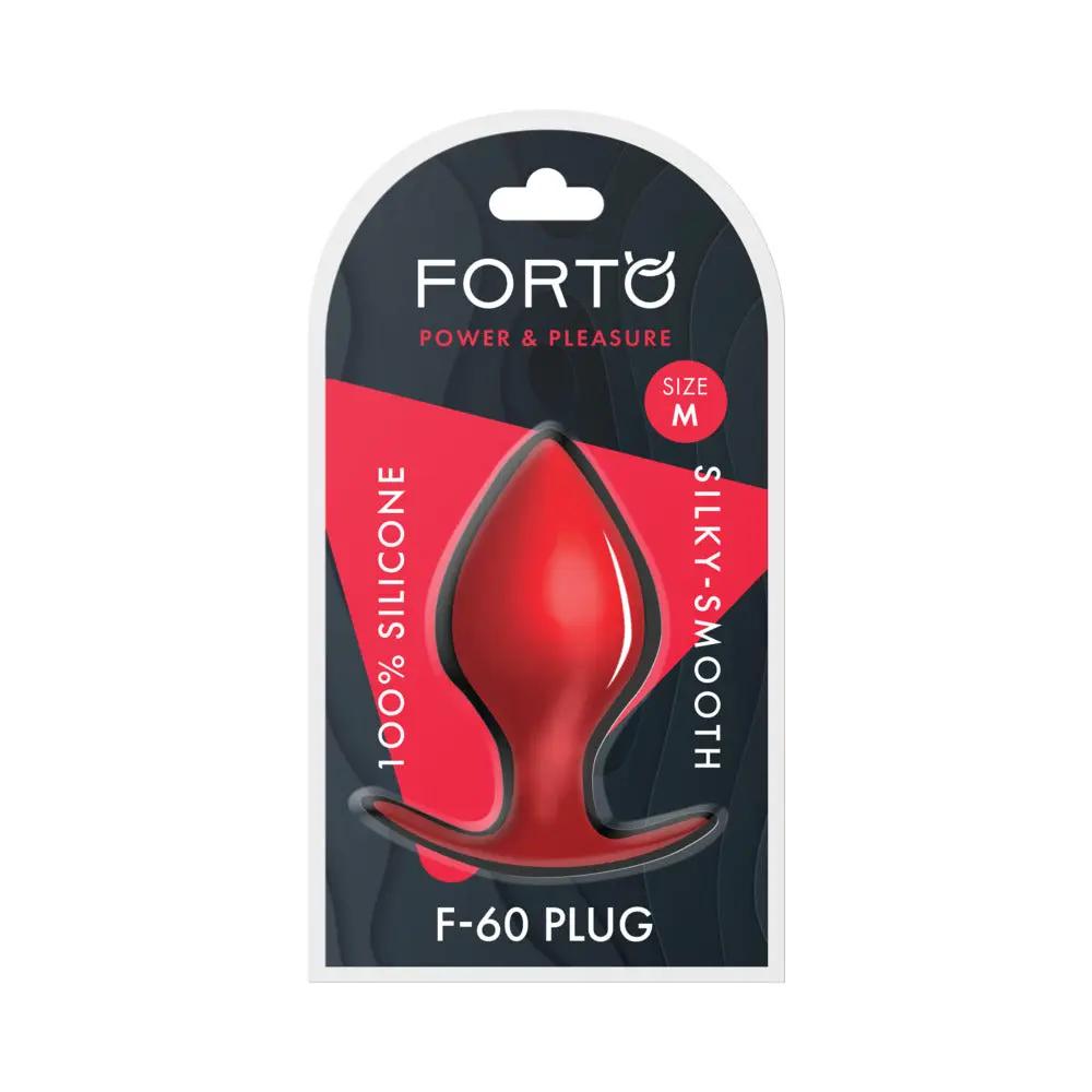 Forto F-60 Spade Silicone Anal Plug Medium Red by Forto