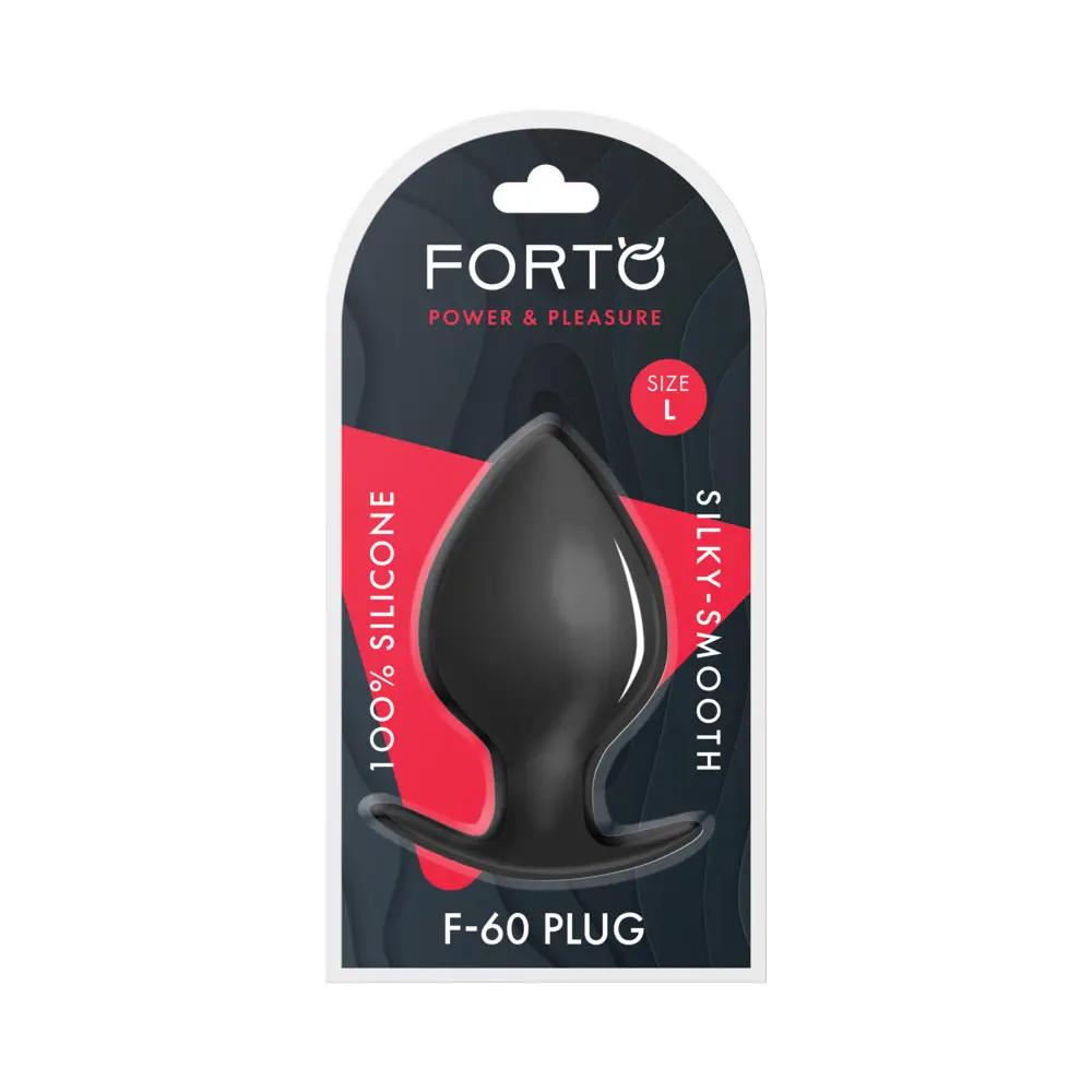 Forto F-60 Spade Silicone Anal Plug Large Black by Forto