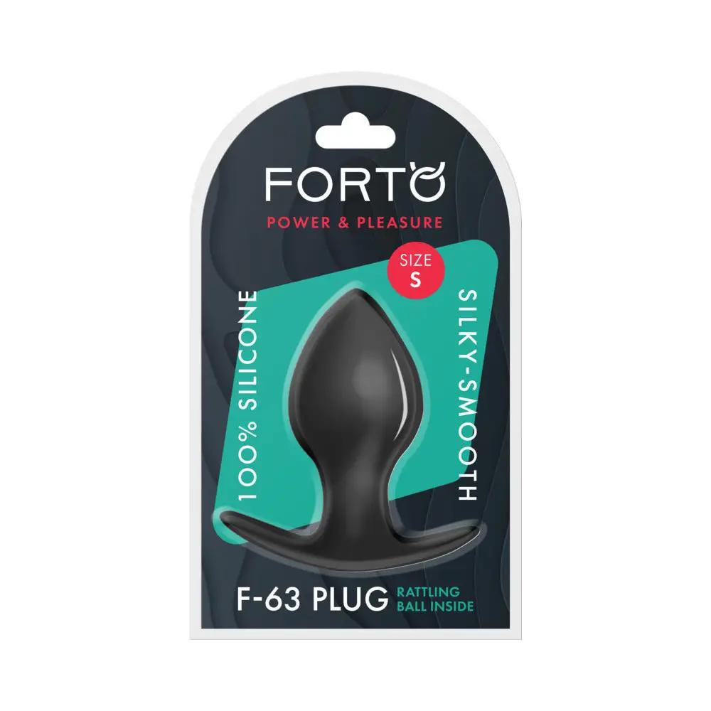 Forto F-63 Rattler Spade Silicone Anal Plug Small Black by Forto