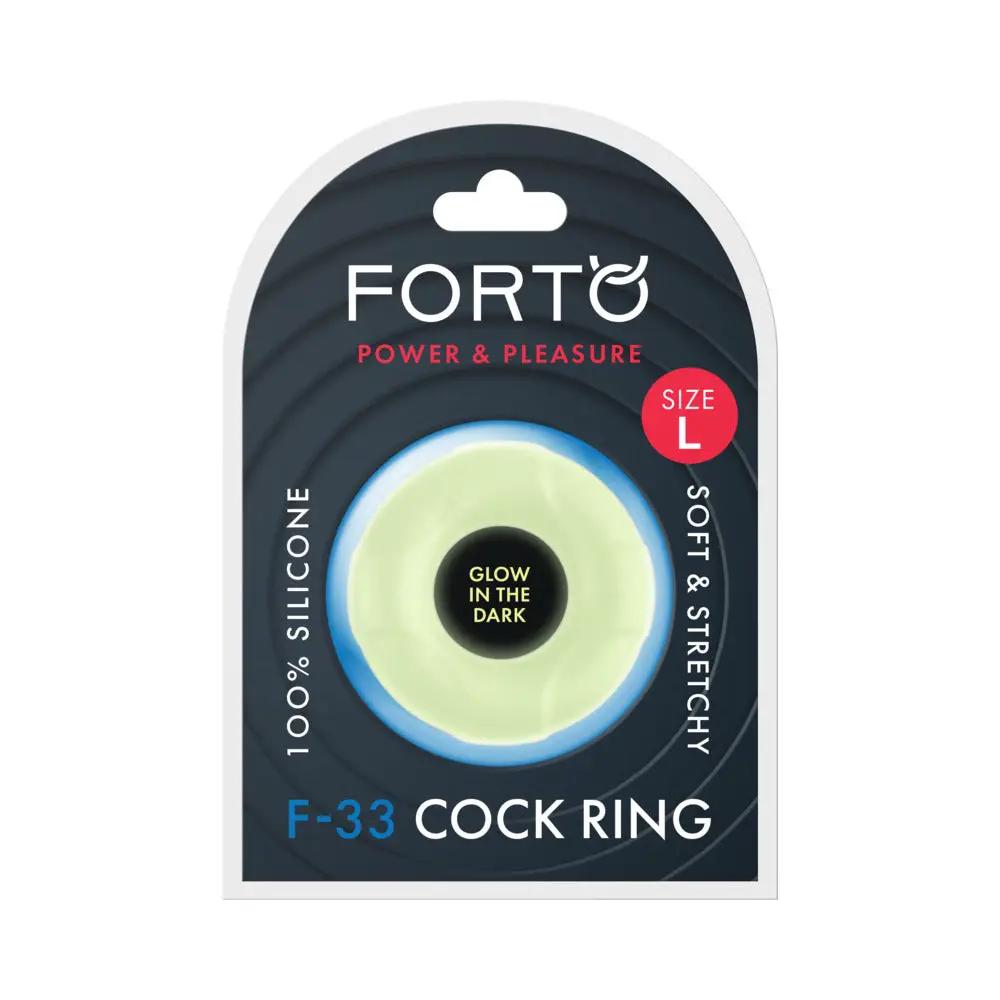 Forto F-33 Liquid Silicone Cockring Large Glow by Forto