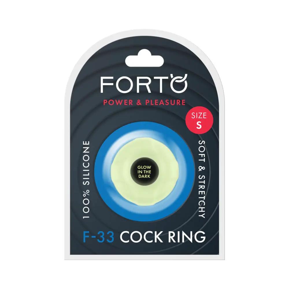 Forto F-33 Liquid Silicone Cockring Small Glow by Forto
