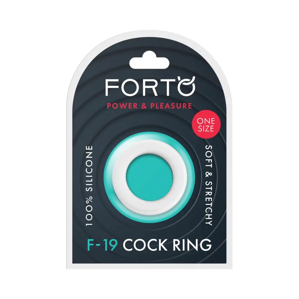 Forto F-19 Liquid Silicone 2-Tone Cockring Black/White by Forto