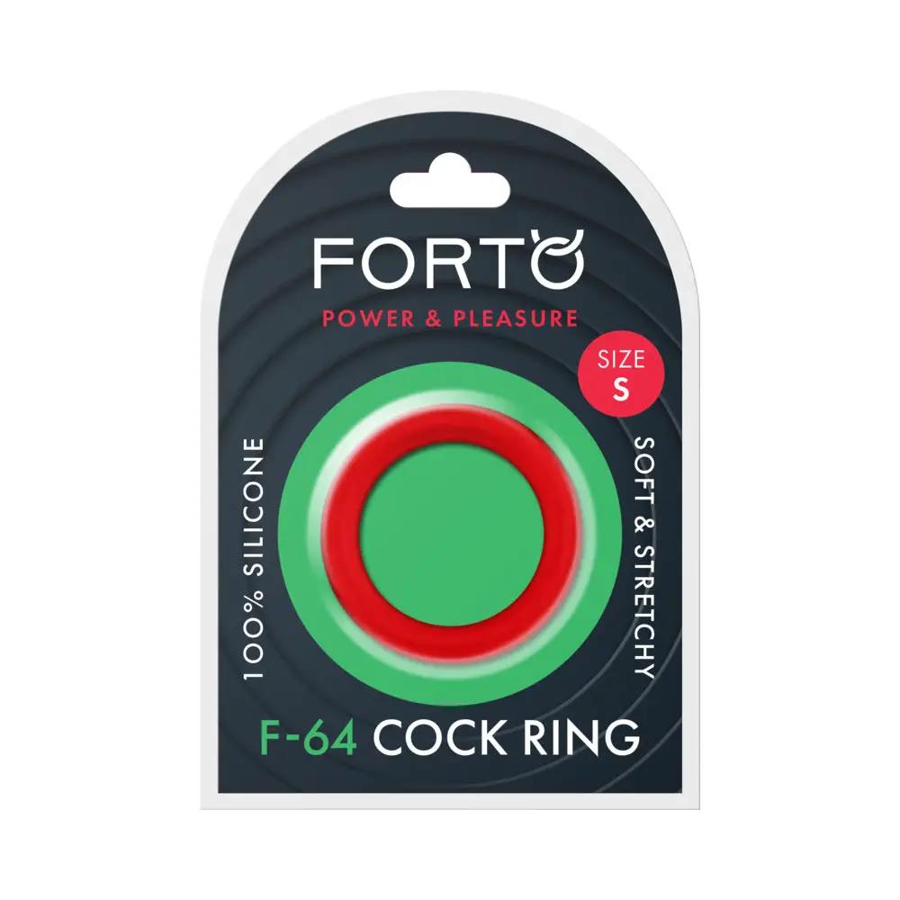 Forto F-64 Wide Liquid Silicone Cockring Small Red by Forto