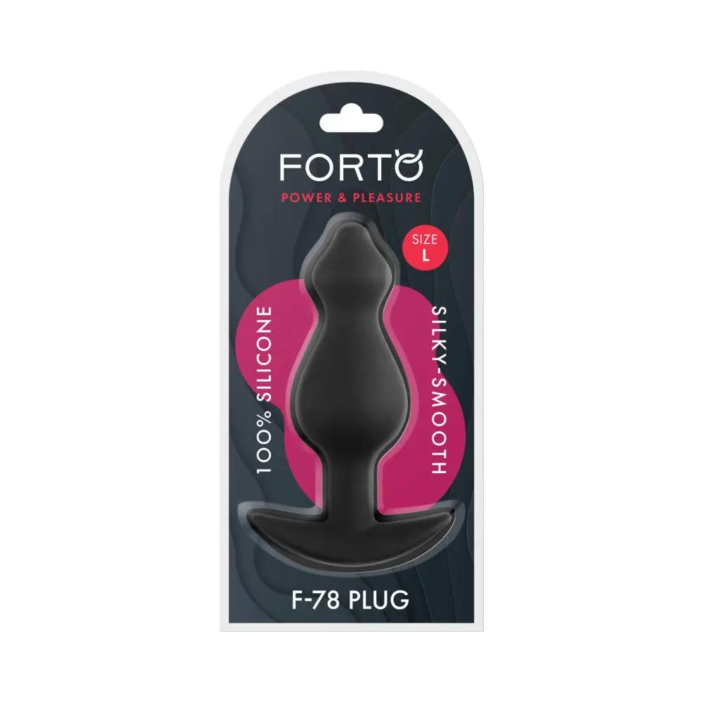 Forto F-78 Pointee Silicone Anal Plug Large Black by Forto
