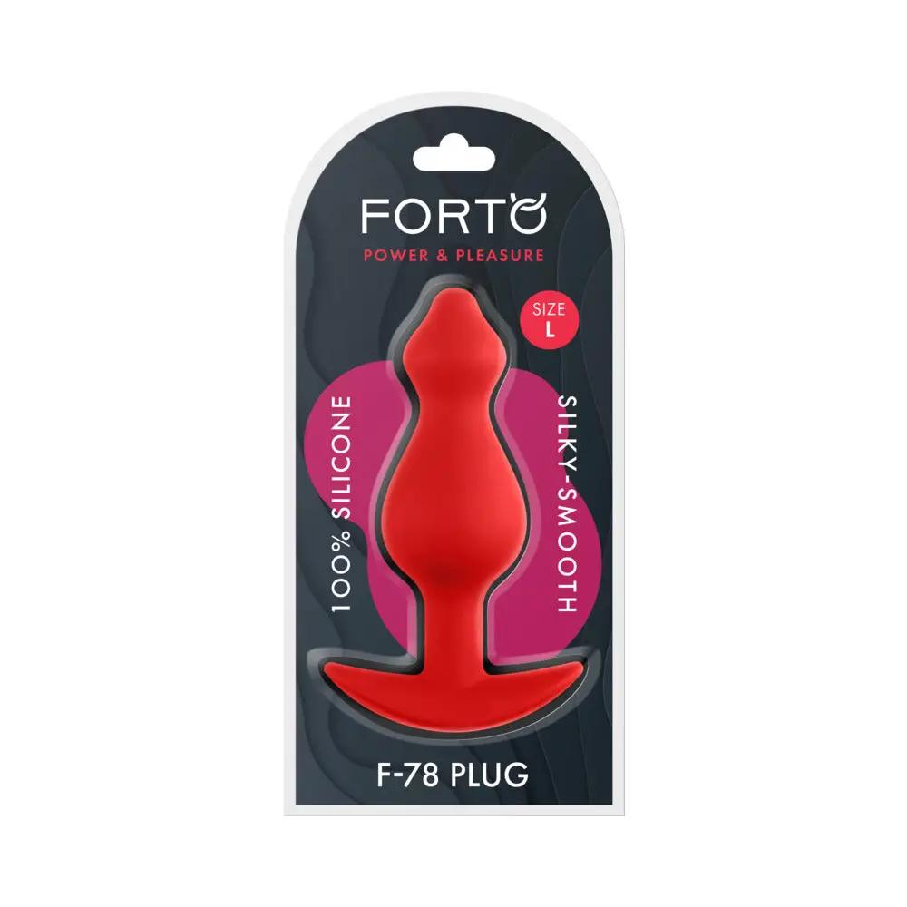 Forto F-78 Pointee Silicone Anal Plug Large Red by Forto