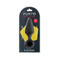 Forto F-10 Silicone Anal Plug with Pull Ring Large Black by Forto