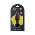 Forto F-10 Silicone Anal Plug with Pull Ring Medium Black by Forto