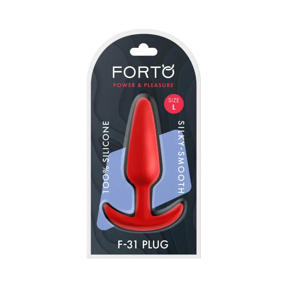 Forto F-31 Silicone Anal Plug Large Red by Forto