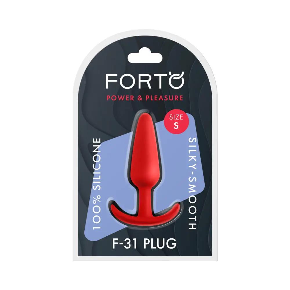 Forto F-31 Silicone Anal Plug Small Red by Forto