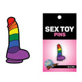 Sex Toy Pin Rainbow Dildo by Wood Rocket