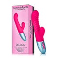 FemmeFunn Delola Rechargeable Silicone Dual Stimulation G-Spot Vibrator Pink by FemmeFunn