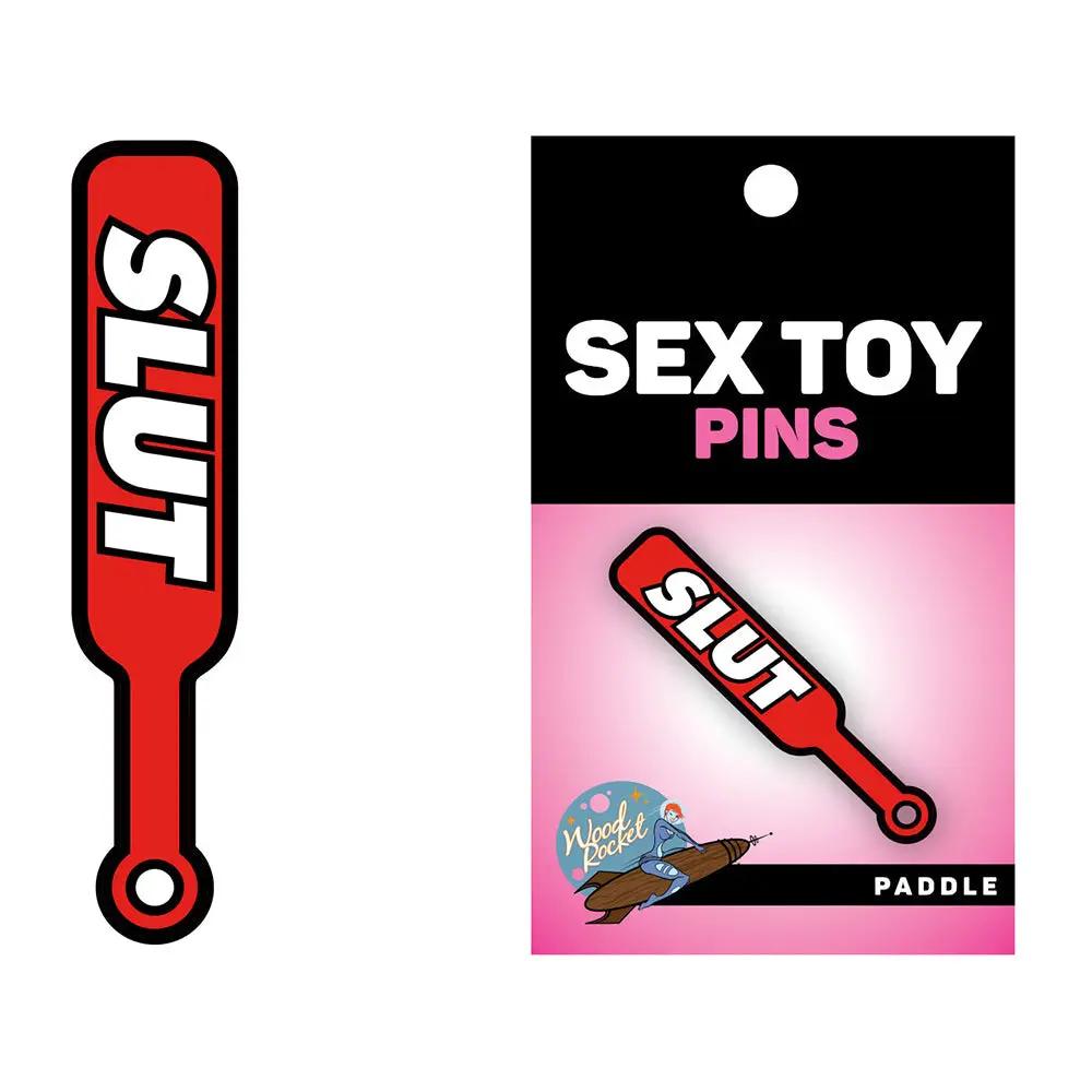 Sex Toy Pin Paddle Slut by Wood Rocket