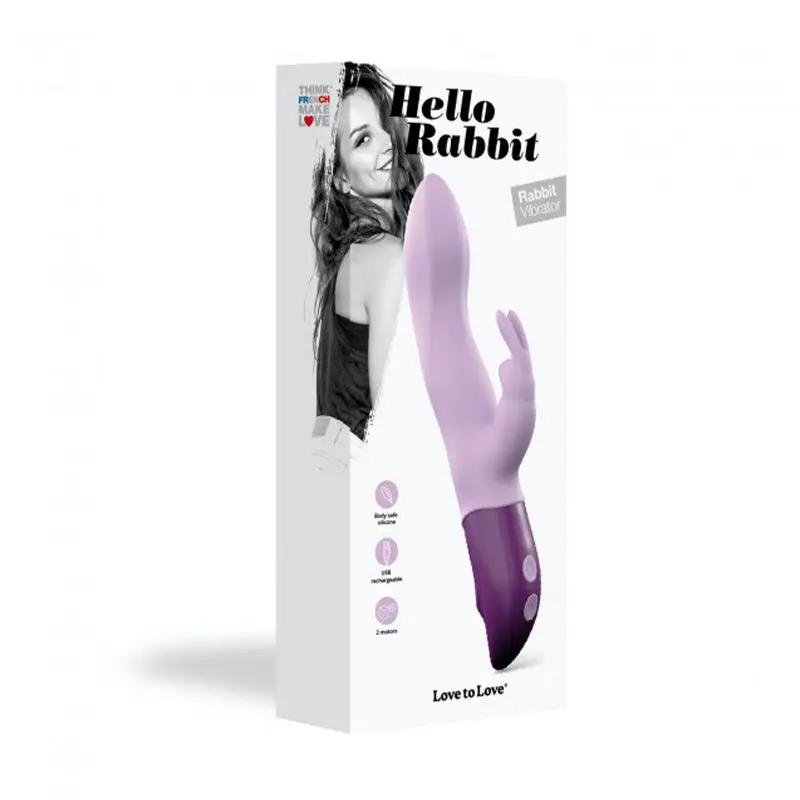 Love to Love Hello Rabbit Rechargeable Rabbit Vibrator Purple by Lovely Planet