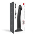 Strap-On-Me Bendable Dual-Density Silicone Suction Cup Dildo Black M by Lovely Planet