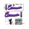 Strap-On-Me Rechargeable Remote-Controlled Silicone Vibrating Bendable Strap-On Purple L by Lovely Planet