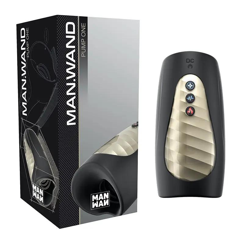 Man.Wand Pump One Rechargeable Multi-Function Masturbator Black by Lovely Planet