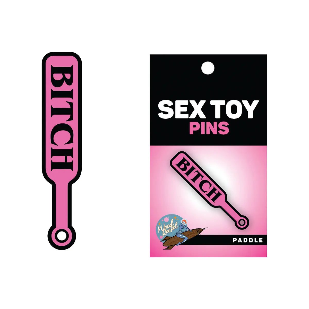 Sex Toy Pin Bitch Paddle by Wood Rocket