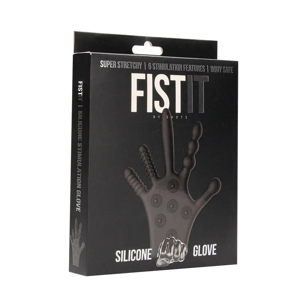 Fist It Silicone Stimulation Glove Black by Shots