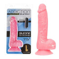 Addiction Silicone Toy Collection Brandon 7.5 in. Dildo Glow in the Dark Pink by BMS