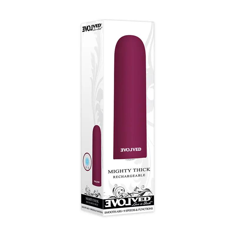 Evolved Mighty Thick Rechargeable Bullet Vibrator Burgundy by Evolved