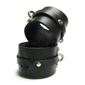 Kinklab Bondage Basics Leather Ankle Cuffs - Black by Stockroom
