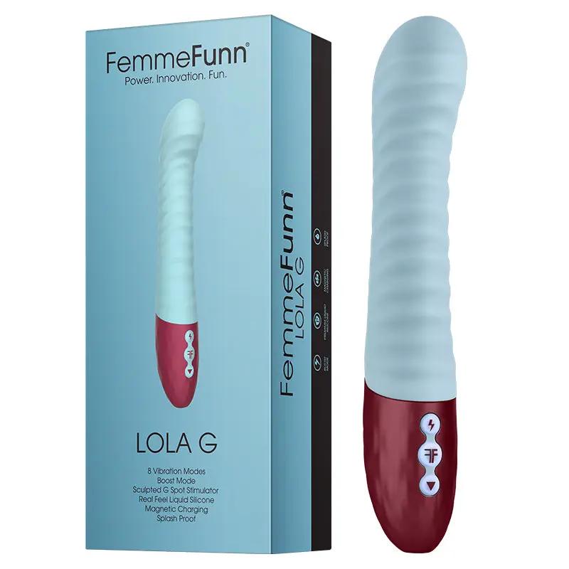 FemmeFunn Lola G Rechargeable Silicone G-Spot Vibrator Light Blue by FemmeFunn