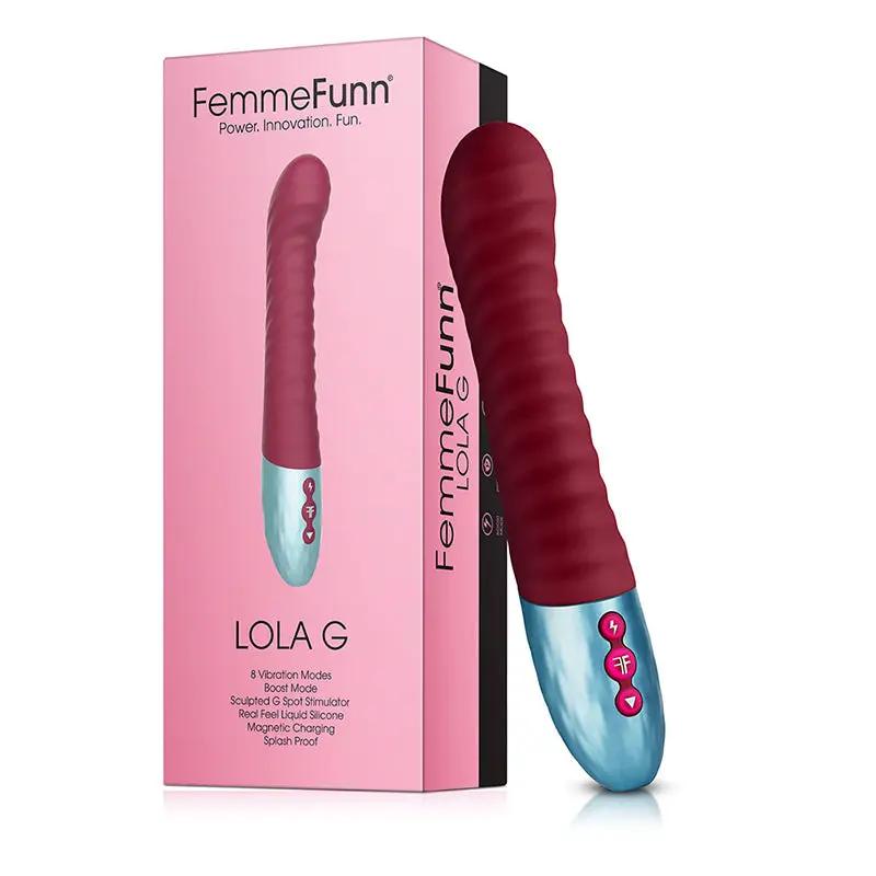 FemmeFunn Lola G Rechargeable Silicone G-Spot Vibrator Maroon by FemmeFunn