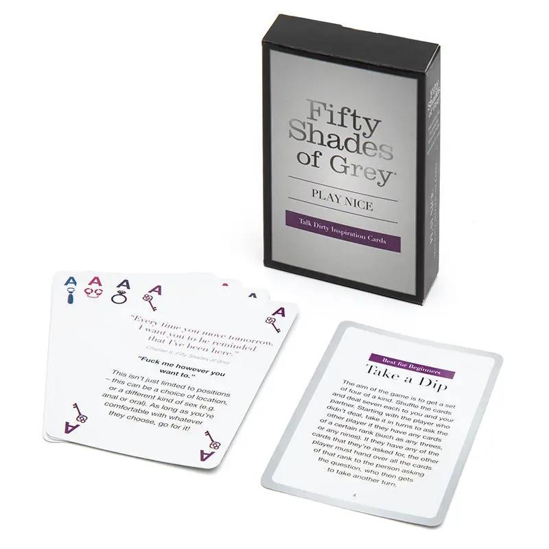 Fifty Shades of Grey Play Nice Talk Dirty Inspiration Card Game by Fifty Shades of Grey