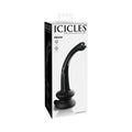 Icicles No. 87 Curved Glass G-Spot Massager With Suction Cup Black by Pipedream