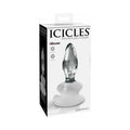 Icicles No. 91 Glass Anal Plug With Suction Cup Clear by Pipedream
