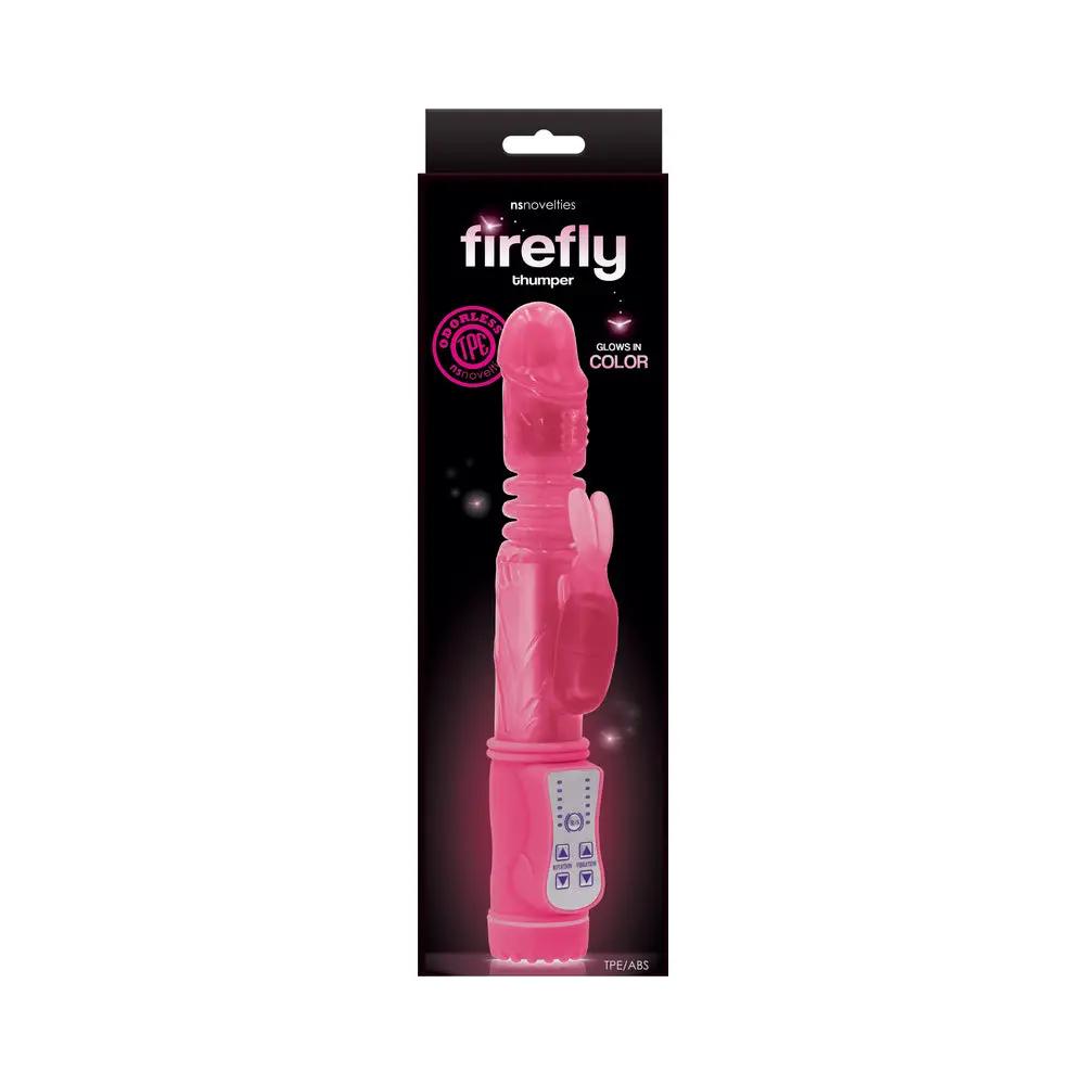 Firefly Thumper Thrusting Rabbit Vibrator Pink by NS Novelties