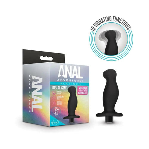 Anal Adventures Platinum Silicone Rechargeable Vibrating Prostate Massager 02 by Blush