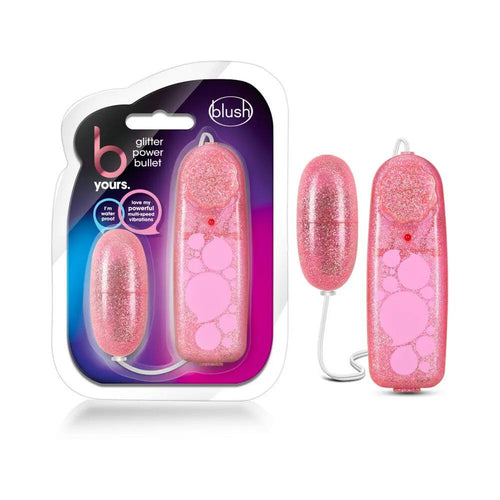 B Yours Glitter Power Bullet Remote-Controlled Egg Vibrator Pink by Blush