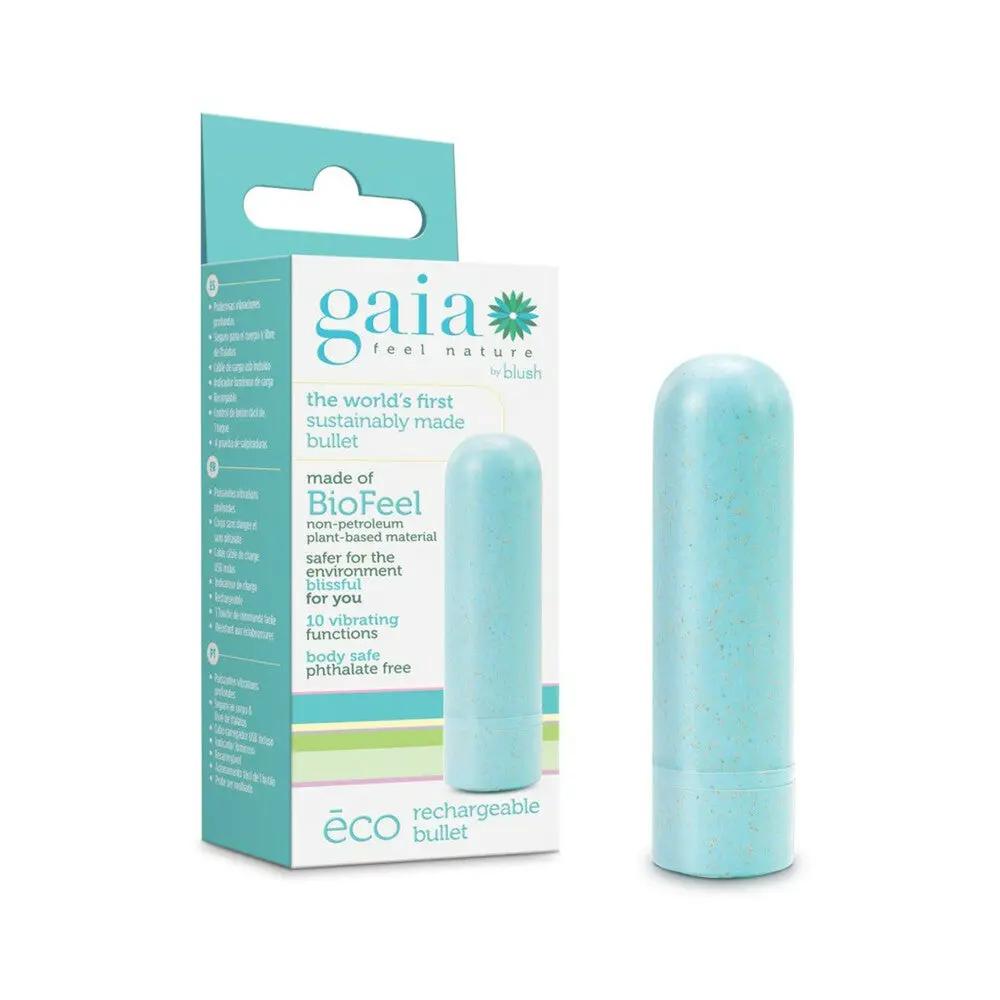 Gaia Eco Rechargeable Bullet Vibrator Aqua by Blush