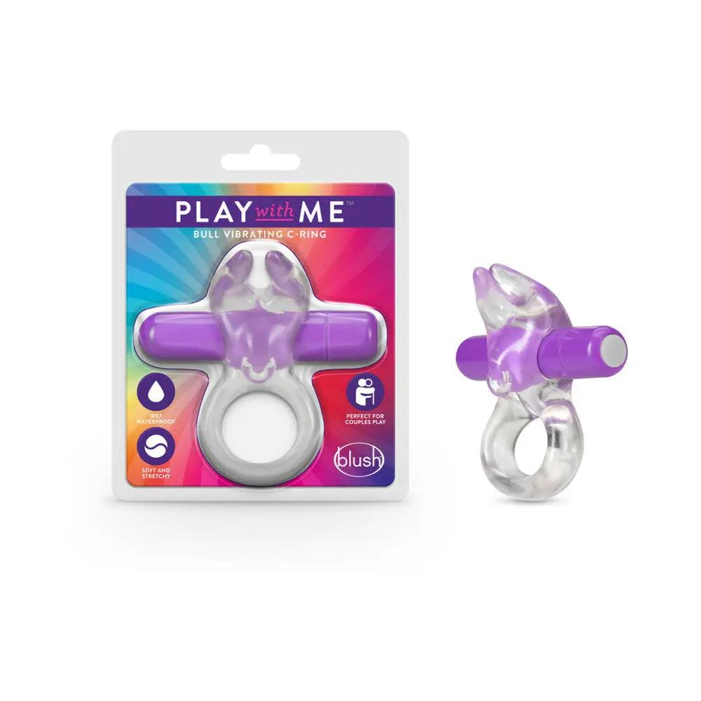 Play with Me Bull Vibrating C-Ring Purple by Blush