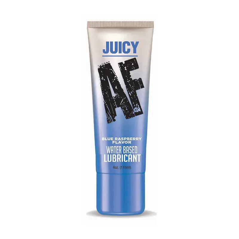 Juicy AF Water Based Lubricant Blue Raspberry 4 oz. by Little Genie
