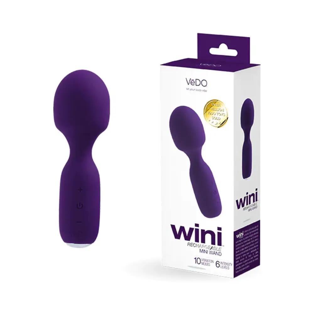 Vedo Wini Rechargeable Mini Wand Deep Purple by VeDO