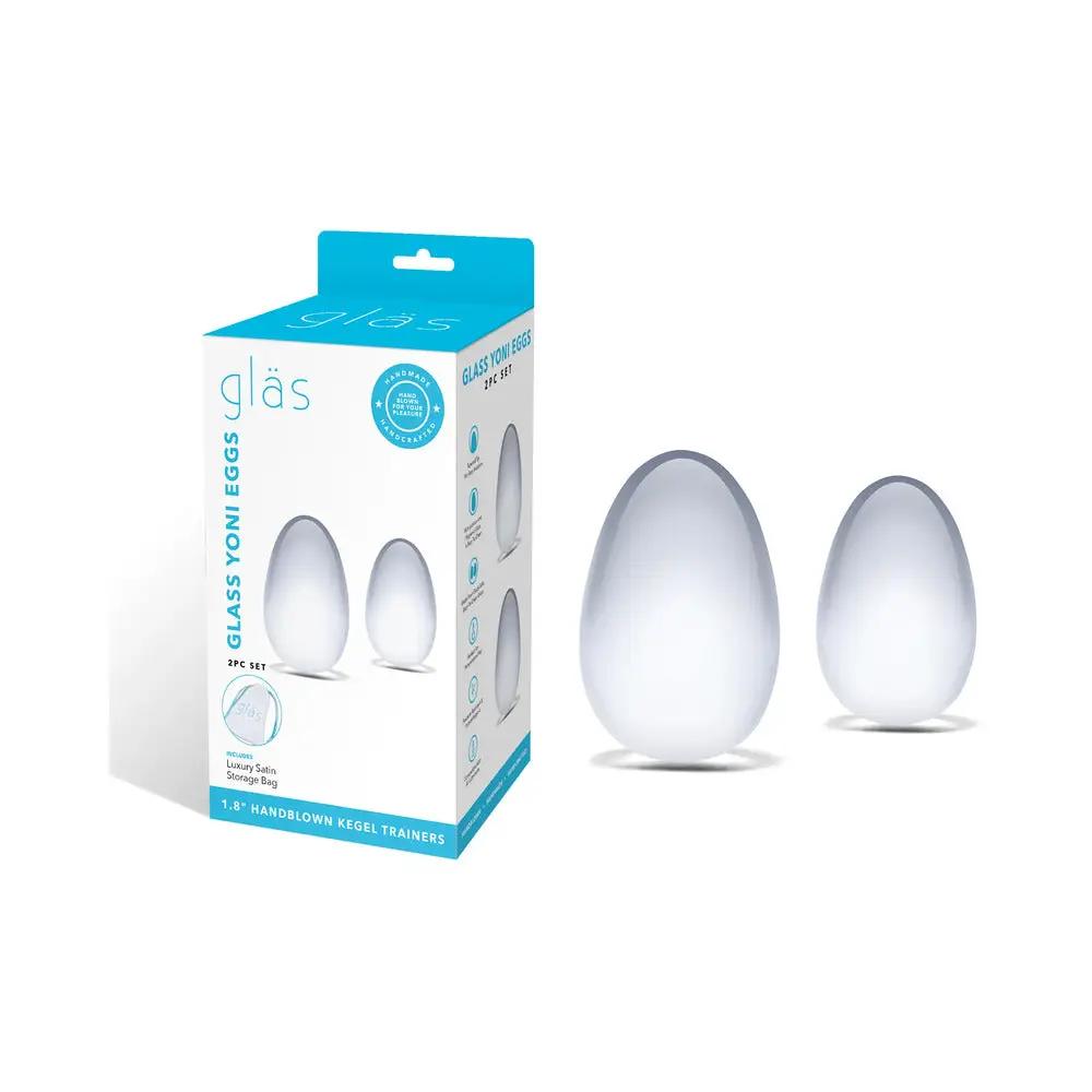 Glas 2-Piece Glass Yoni Egg Set by Electric Eel